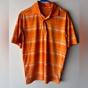 Walter Hagen Orange Bird Tonal Stripe Golf Polo Size Small